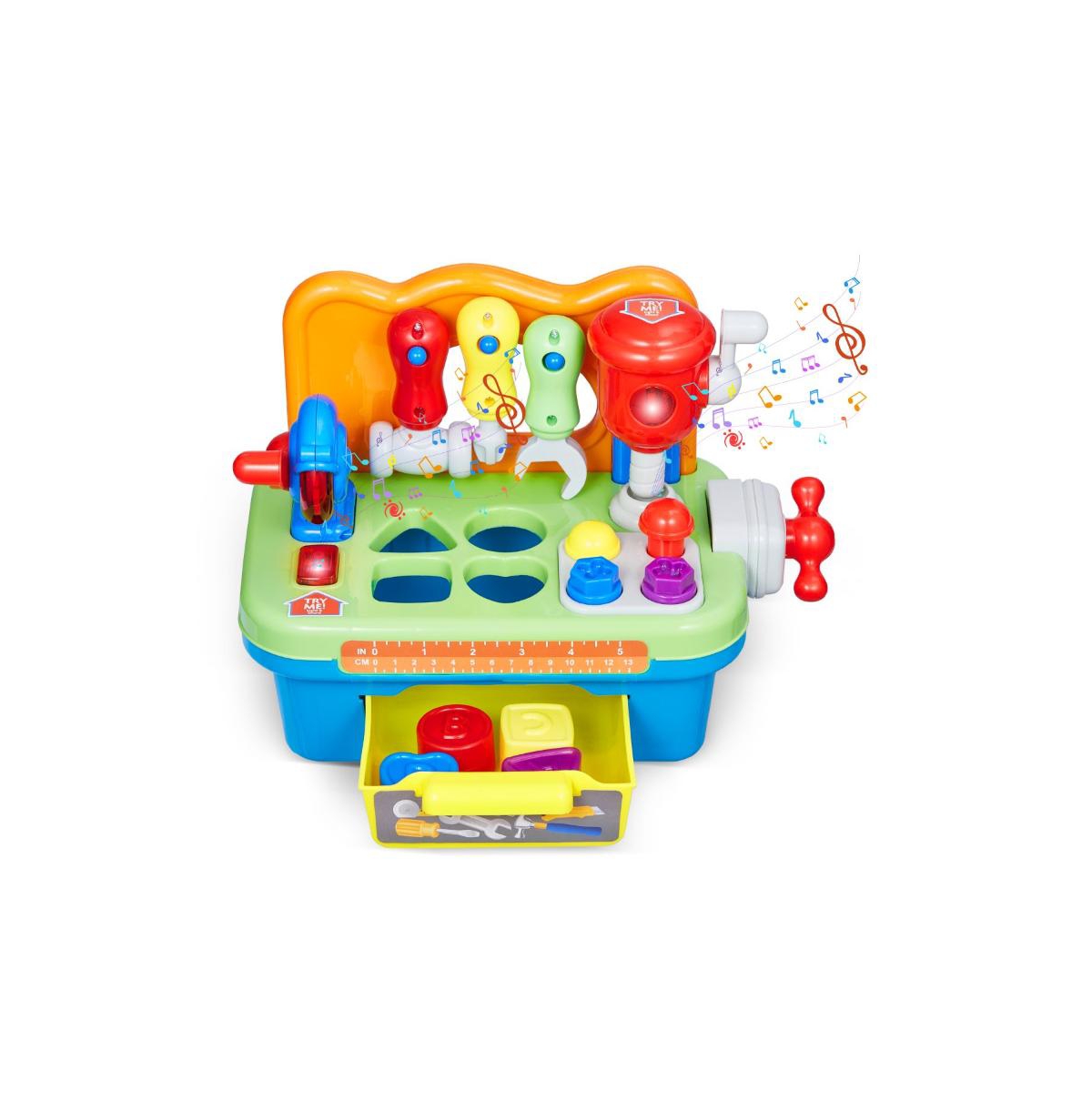 Slickblue Musical Workbench Toy, Sounds & Lights, Musical Learning Workbench for Toddler Age 2 Years and Up
