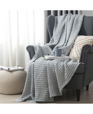 Cozy Bamboo Waffle Blanket, Throw