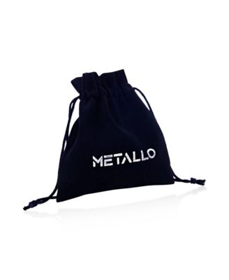 Metallo Stainless Steel 13x7mm CZ huggie Hoop Earrings