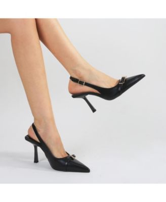 Women's  Coraline Slingback Heels with Ornamental Buckle