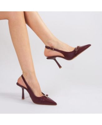 Women's  Coraline Slingback Heels with Ornamental Buckle