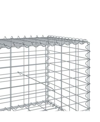 Gabion Basket Silver Galvanized Iron Large Heavy Weight Capacity