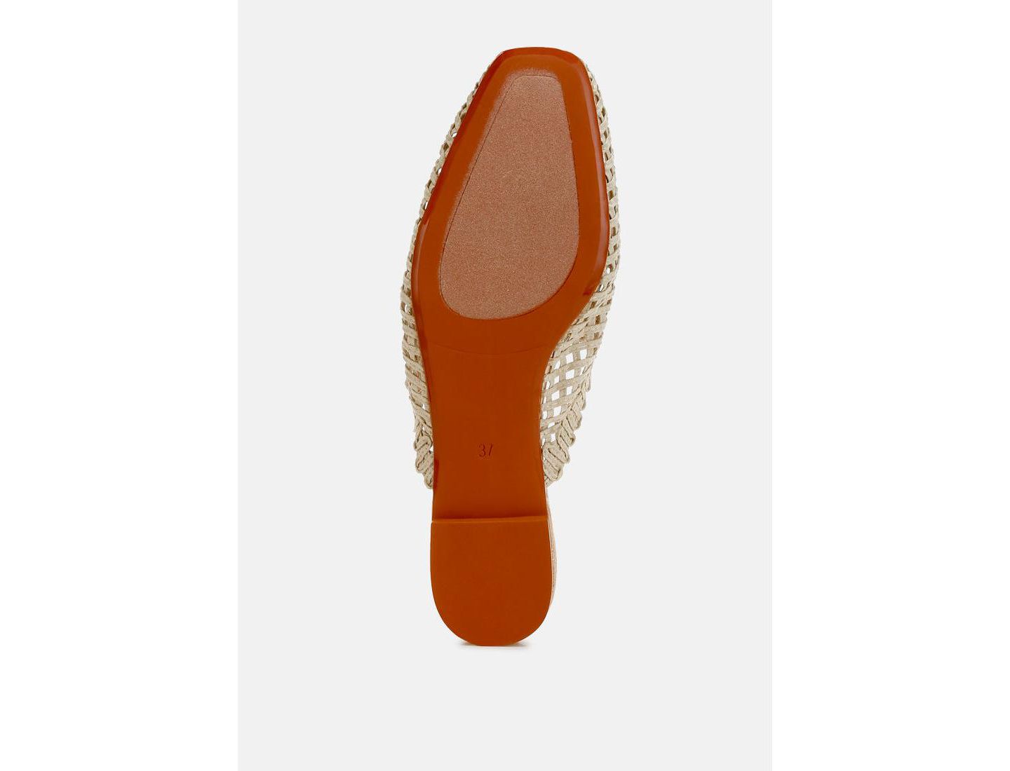 Женские сабо London Rag Roboma Metallic Woven Diamante Mules, цвет: Светлый бежевый — фото 3