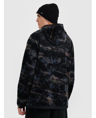 Men's regular fleece with hood - multicolour