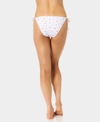 Women's Mini Cherry Ruffle-Tie Swim Bottoms