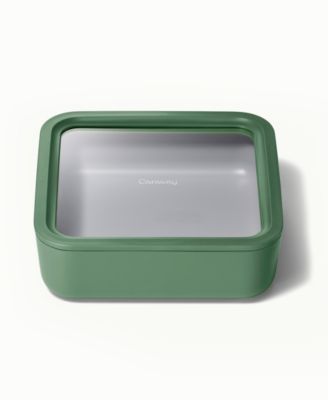 10 Cup Glass Food Container Square Shape with Lid