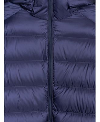 Men's trekking down jacket with natural filling -navy