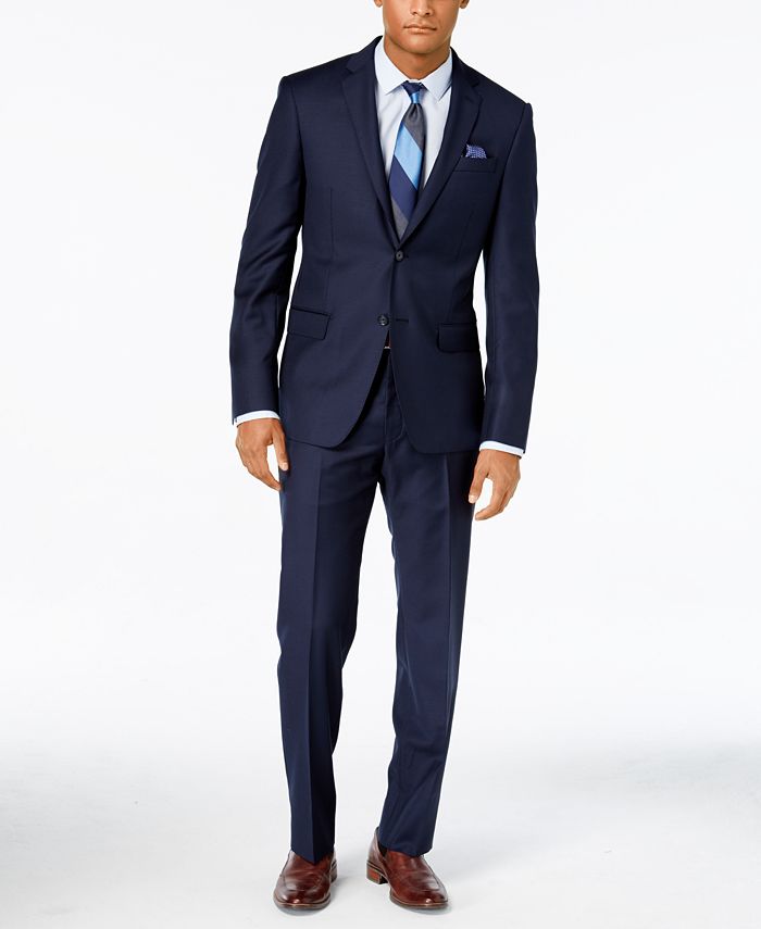 DKNY - Extra-Slim-Fit Suit Navy Solid Suit