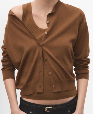 Women's Chunky-Knit Wool-Blend Cardigan