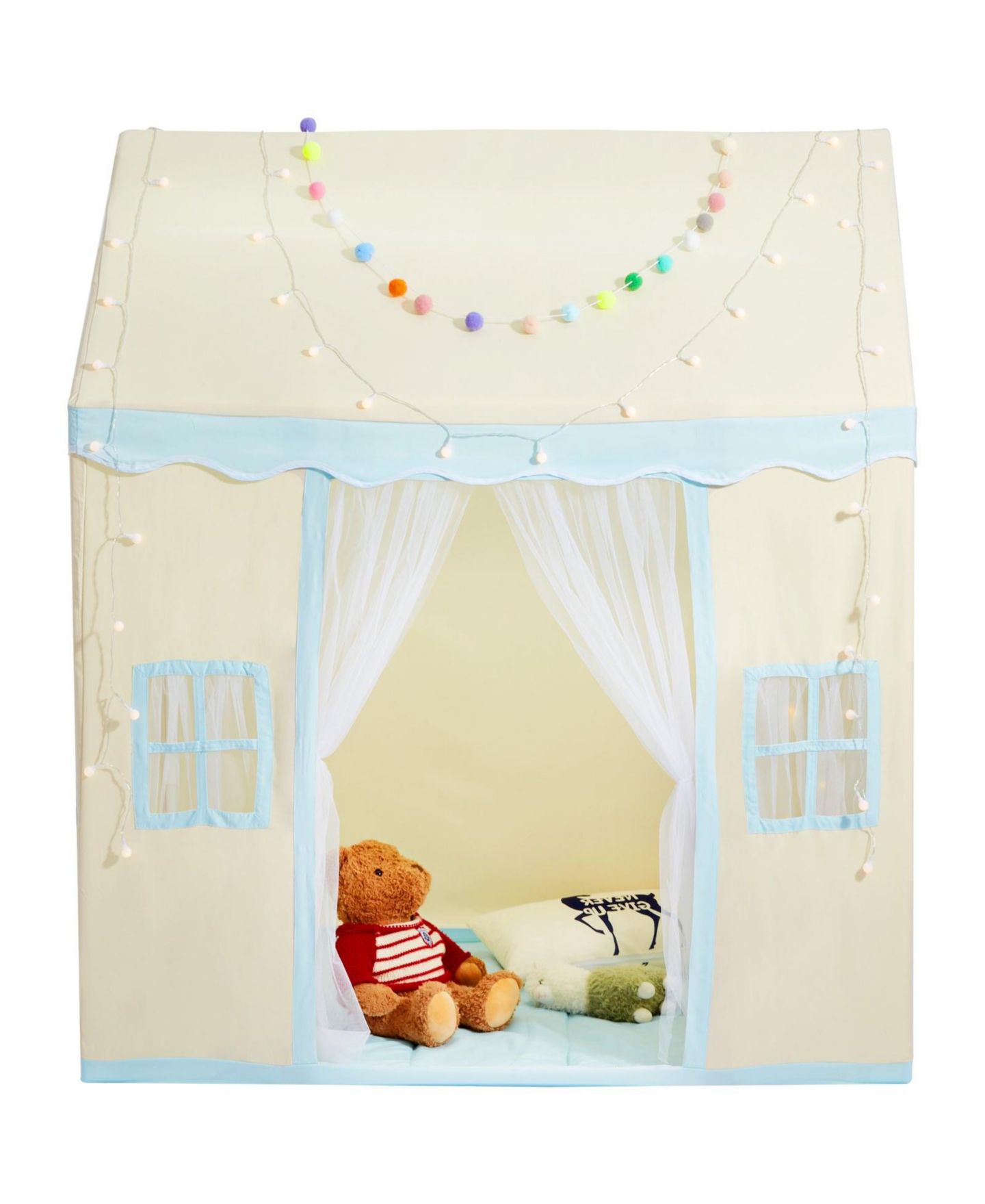 Детские игрушки Mecale Windowed Playhouse Play Tent with Mat and Lamp, 3-Piece Set, Ages 1-5, цвет: Белый — фото 10
