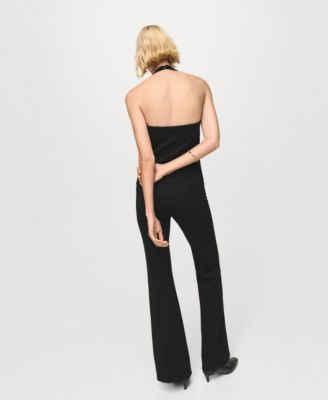 Women's Buttons Halter-Neck Vest