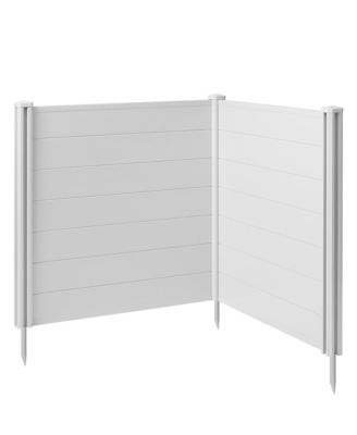 42" x 42" Privacy Screen - Outdoor Vinyl Fence Panel Enclosure for AC / Trash Bins / Pool Equipment - White