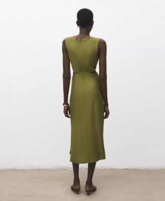 Women's Cut-Out Crinkled-Effect Dress