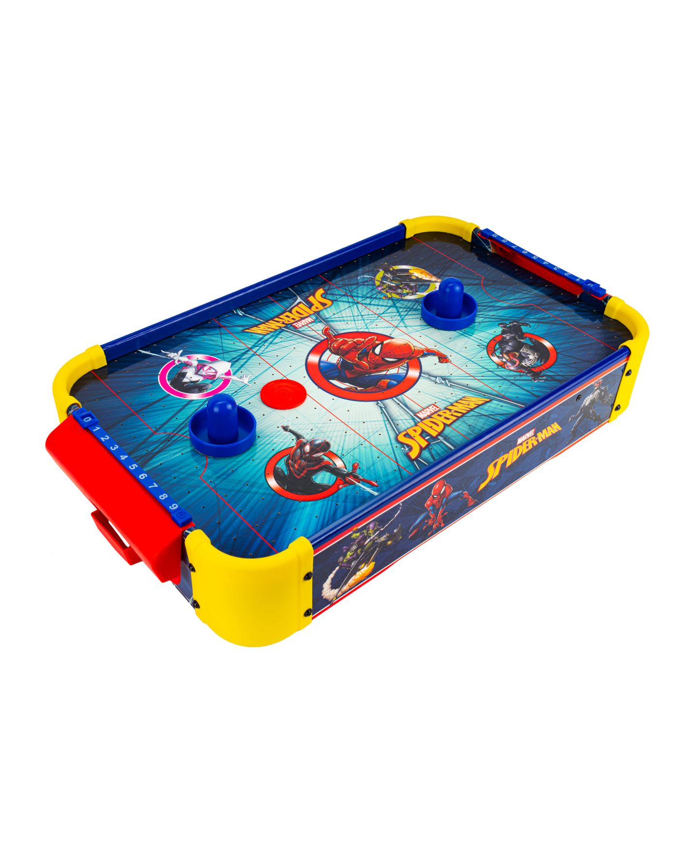 Детская игрушка World Tech Toys Spider-Man Electric Tabletop Wood Air Hockey Table, Ages 4+ — фото 1