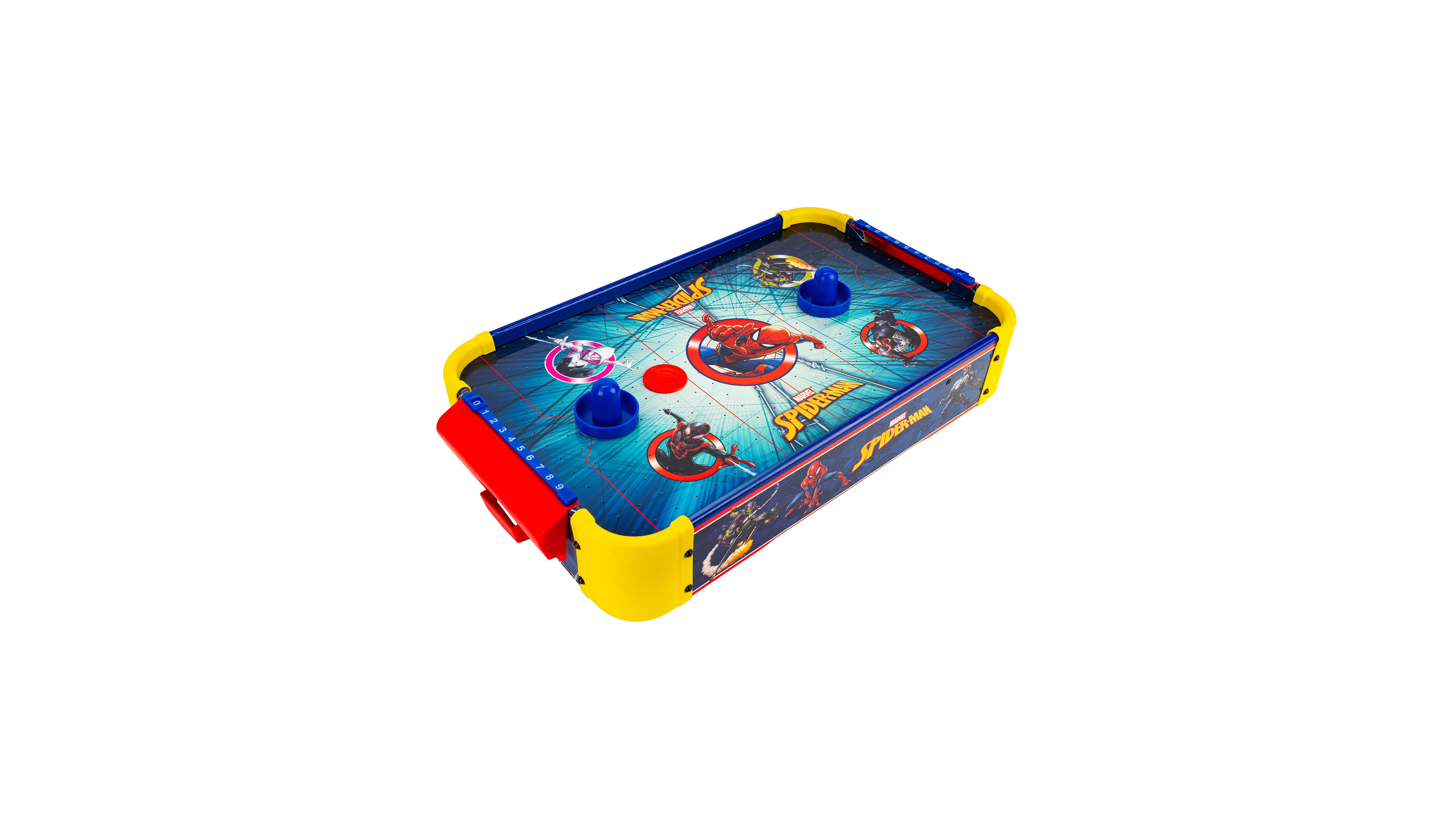 World Tech Toys Marvel Spider-Man Electric Tabletop Air Hockey Wood
