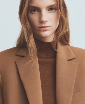 Women's Notch Lapel Pockets Straight Suit Blazer