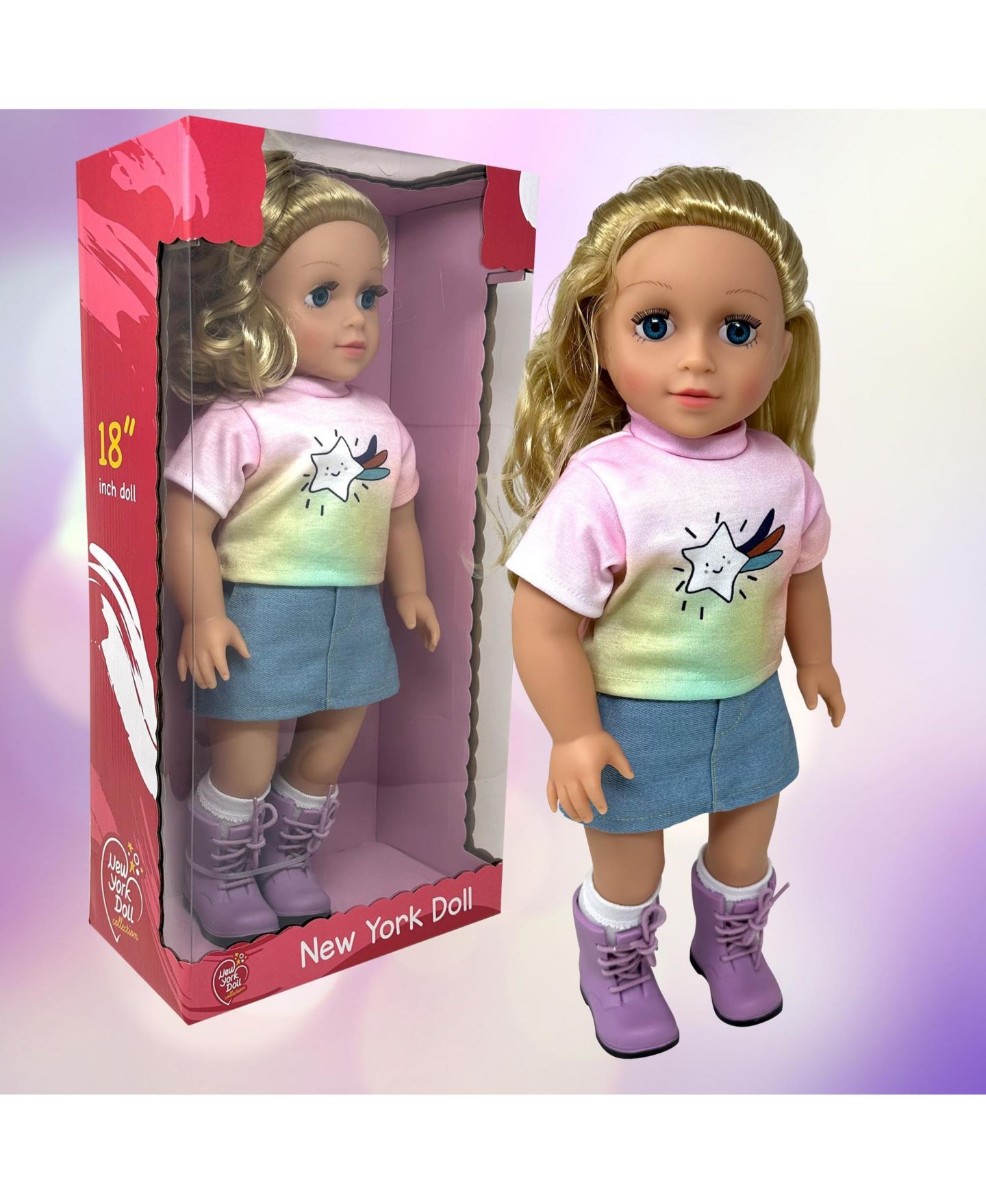 Детская кукла The New York Doll Collection 18" Poseable Soft-Hair Soft-Body Fashion Doll, Ages 3+ — фото 4