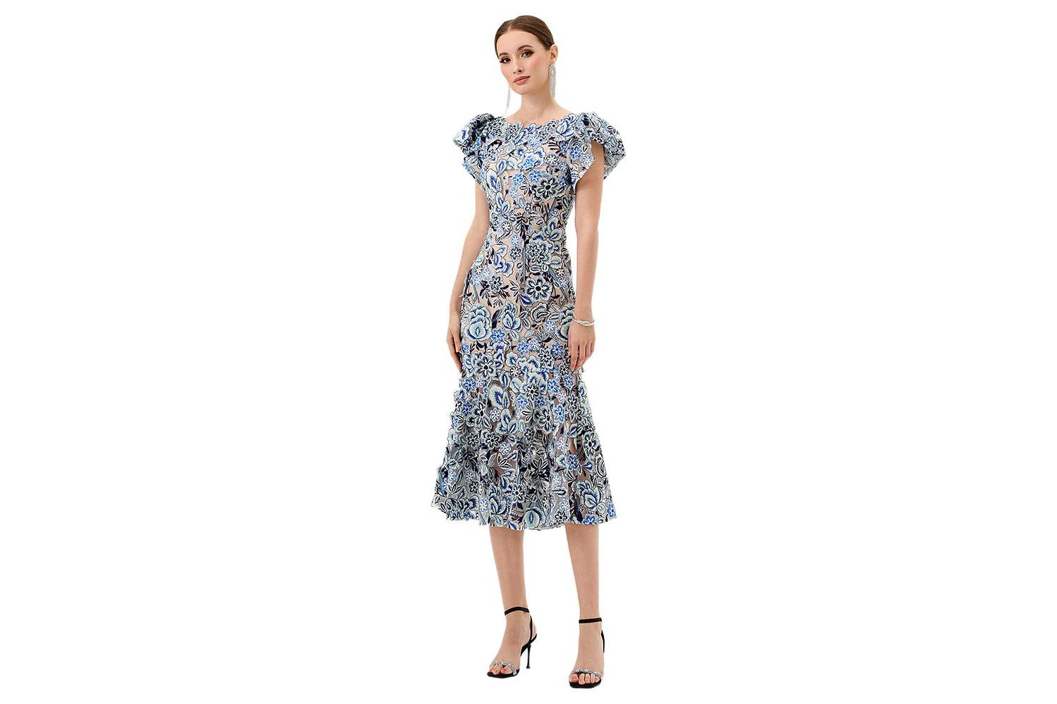 Women's Peri Flutter Sleeve Midi
