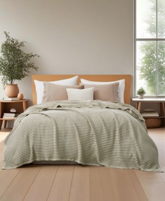 Waffle Weave Soft Cotton Blanket, Full/Queen