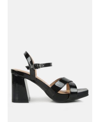 Womens Baxter Criss Cross Block Sandals