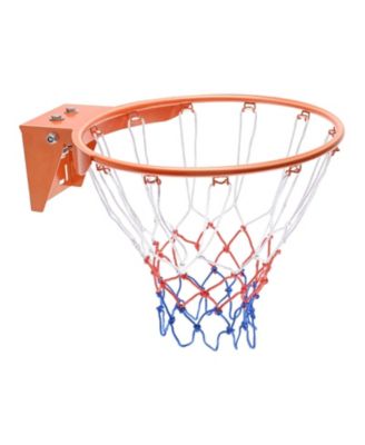 Basketball Rim Replacement, 18", Wall/Door Mount, Heavy-Duty Flex Rim w/ Net, Indoor/Outdoor