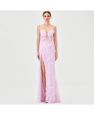 Women's Teri 3D Floral Gown