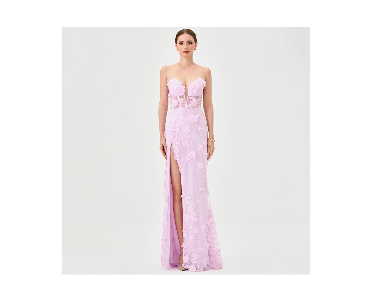 Women's Teri 3D Floral Gown