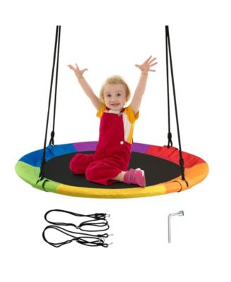 40 Inch Flying Saucer Tree Swing Outdoor Play for Kids