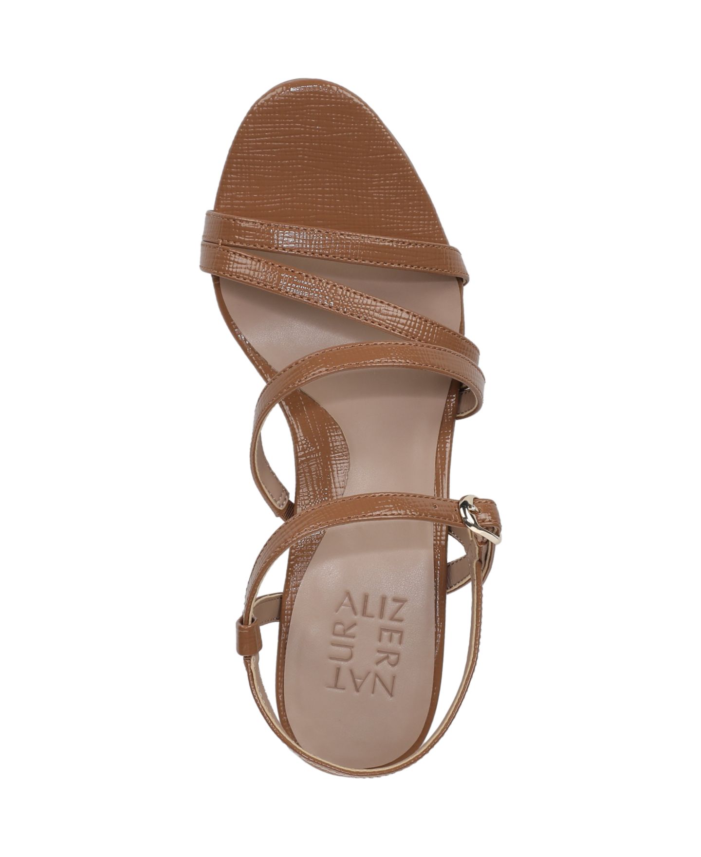 Женские сандалии Naturalizer Nellie Strappy Dress Sandals, цвет: Бежевая искусственная кожа — фото 4