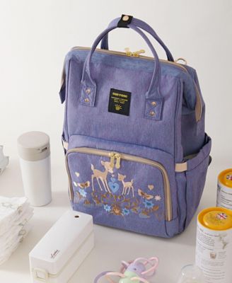 Embroidered Backpack Diaper Bag Large Travel Backpack