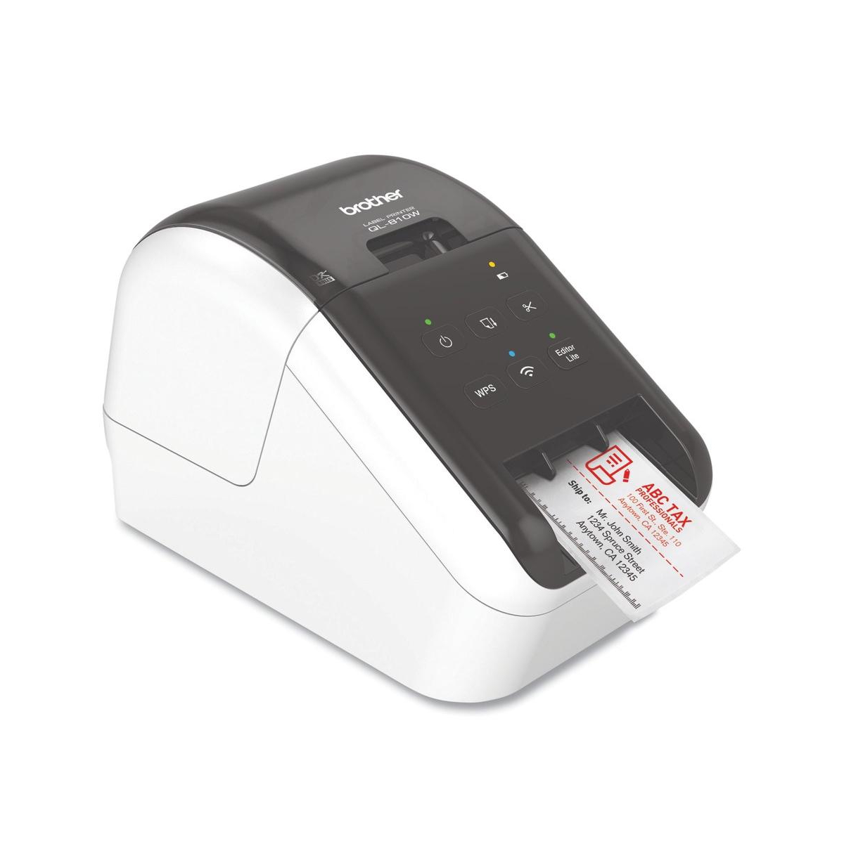 Brother Ql-810W 5 in. x 9.38 in. x 6 110 in. Labels/min Print Speed Ultra-Fast Label Printer with Wireless Networking