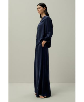 Women's X Melissa Murrell Silk Suede V-Neck Blouse