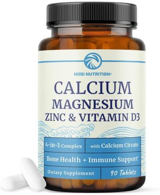 Calcium, Magnesium, Vitamin D, and Zinc Tablets, 90ct
