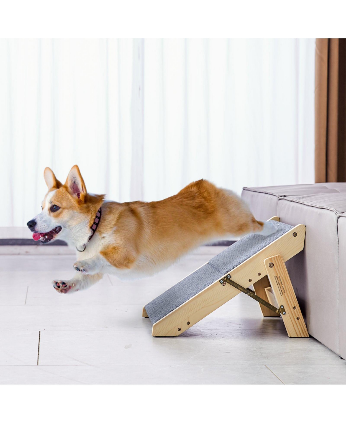 Cozito Convertible 3-Step Wooden Pet Stairs & Ramp