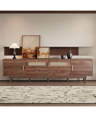 76-Inch Modern TV Stand with Drawers for Living Room or Bedroom, Fits TVs Up to 85 Inches