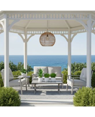 Mondawe 5-piece Aluminum Patio Conversation Set with Loveseat