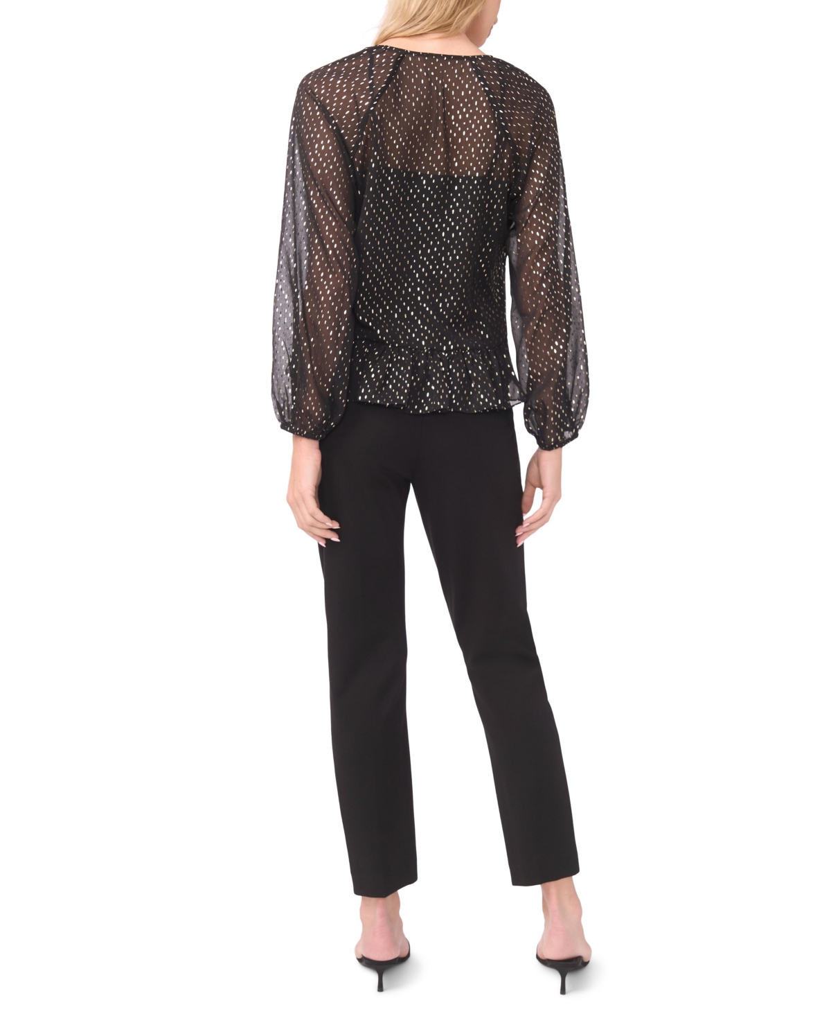 Vince Camuto Women's Ruffle Front Long Sleeve Top