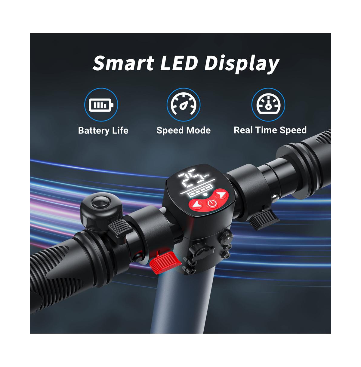 Caroma Electric Scooter for Kids Ages 6-12, 250W Motor & 15 Mph, Max 15Miles, Adjustable Speed