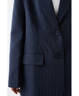 Women's Premium Pinstripe Oversized Blazer