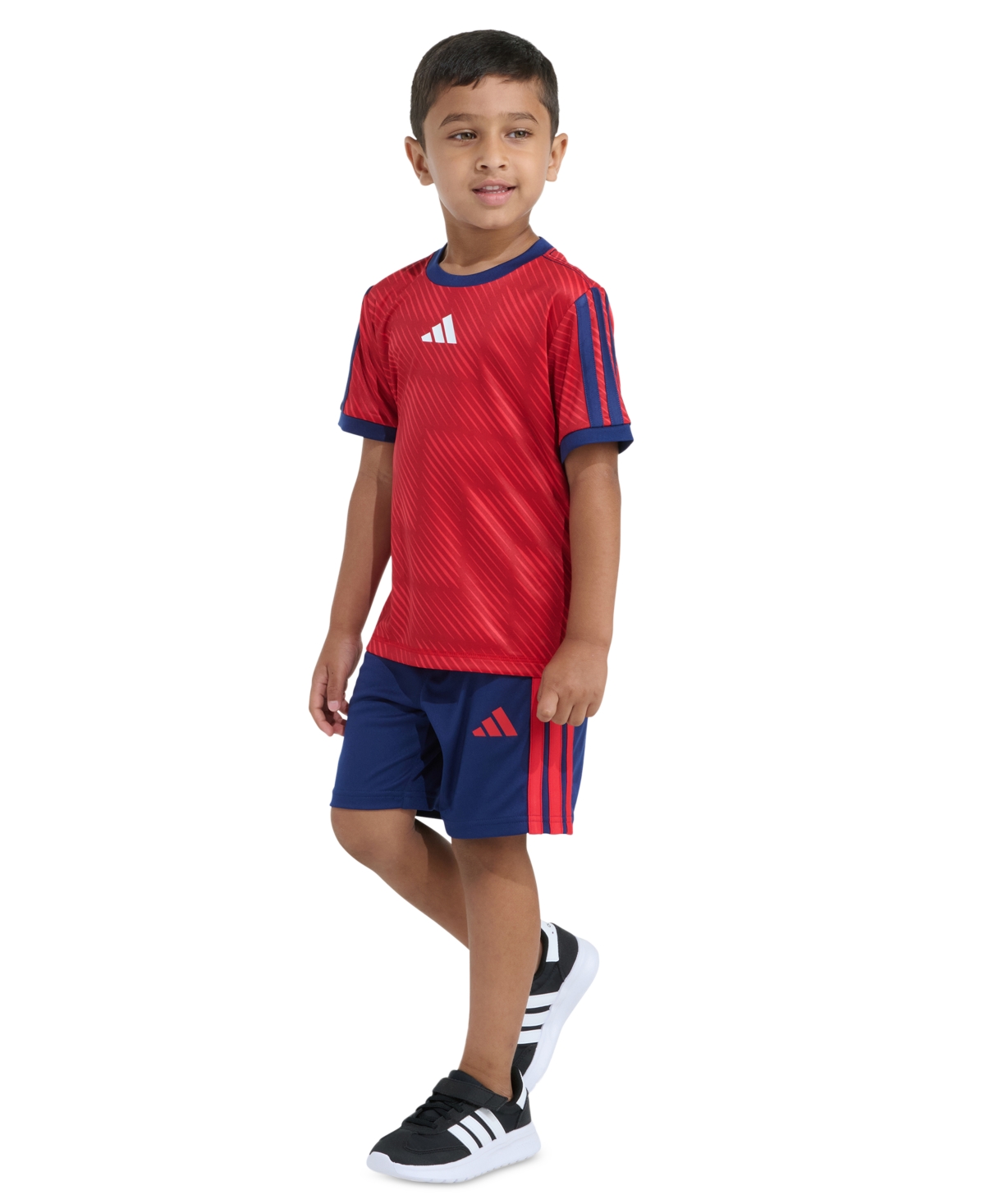 adidas Boys' 2T-7 Printed T-Shirt and Shorts, 2-Piece Set