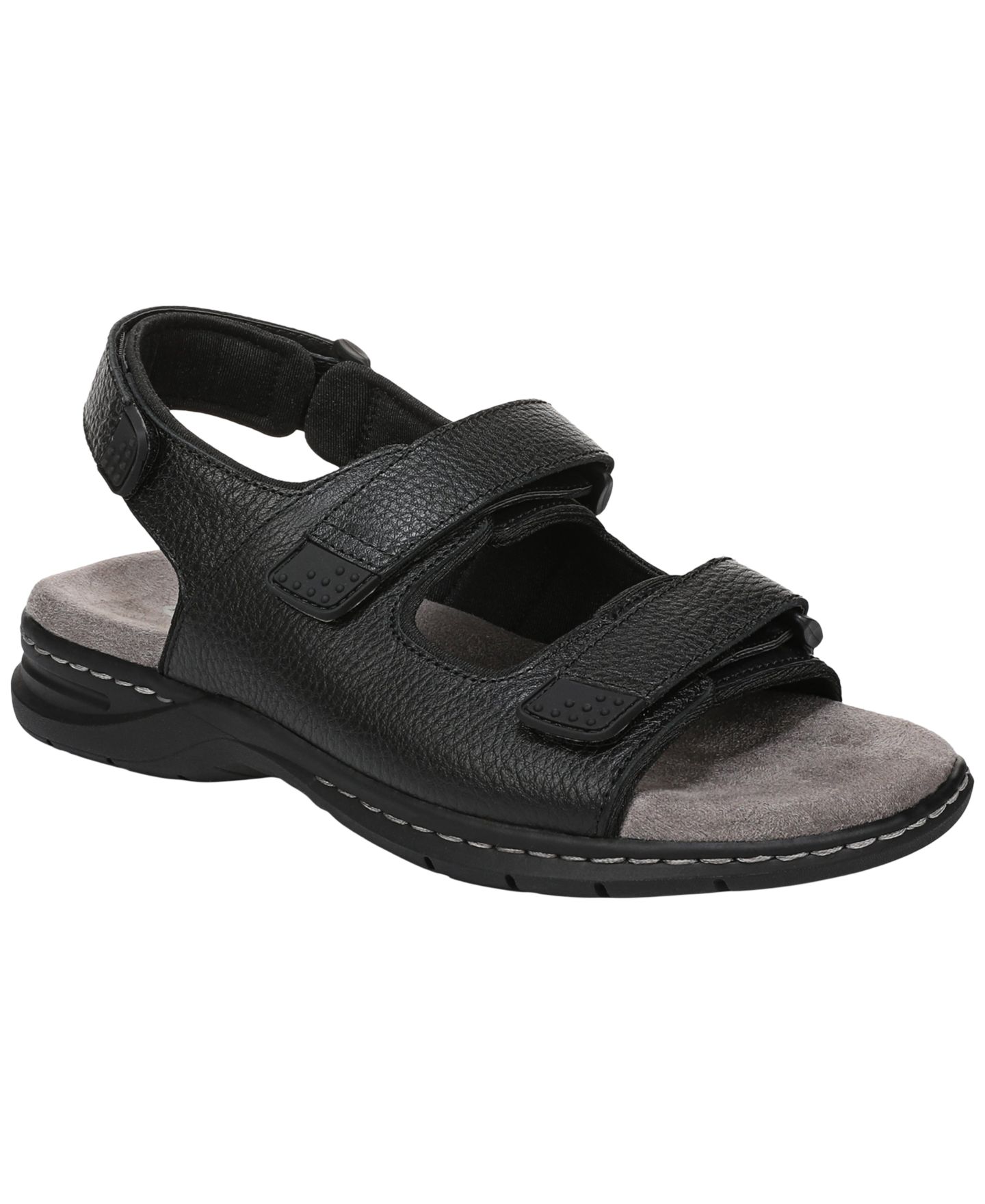 Мужские сандалии Dr. Scholl's Gavin Slingback, цвет: Чёрный кожаный — фото 1