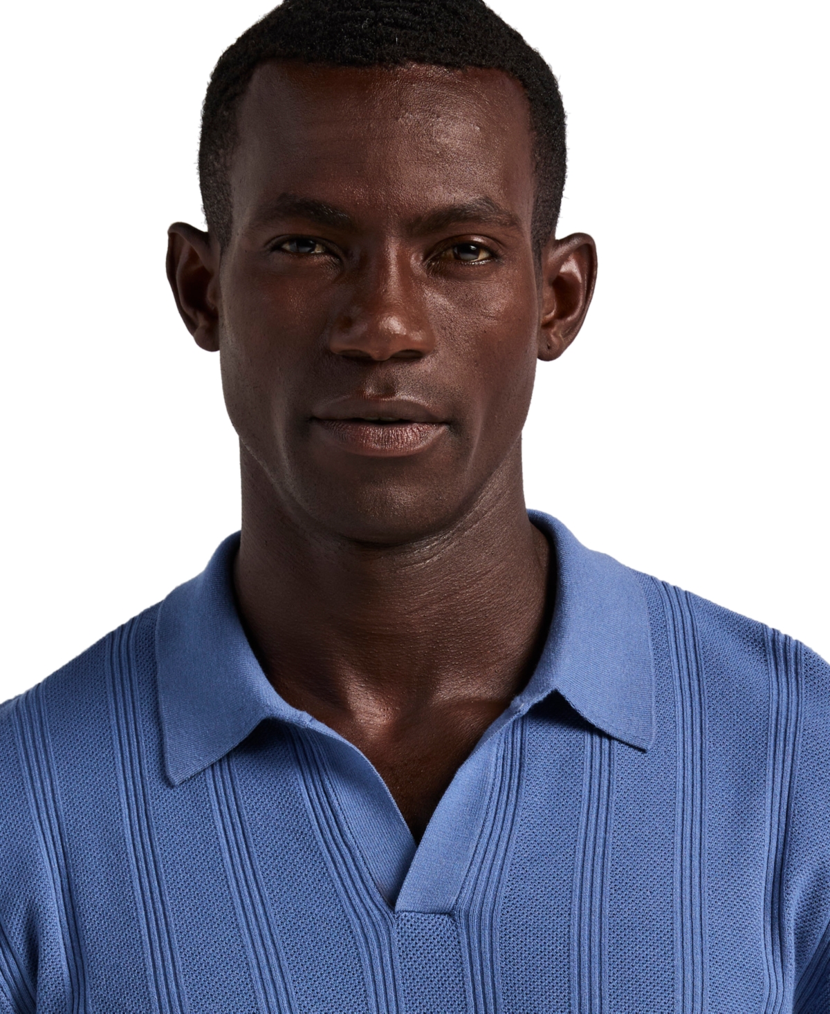 Perry Ellis Men's Johnny Collar Stripe Polo Shirt