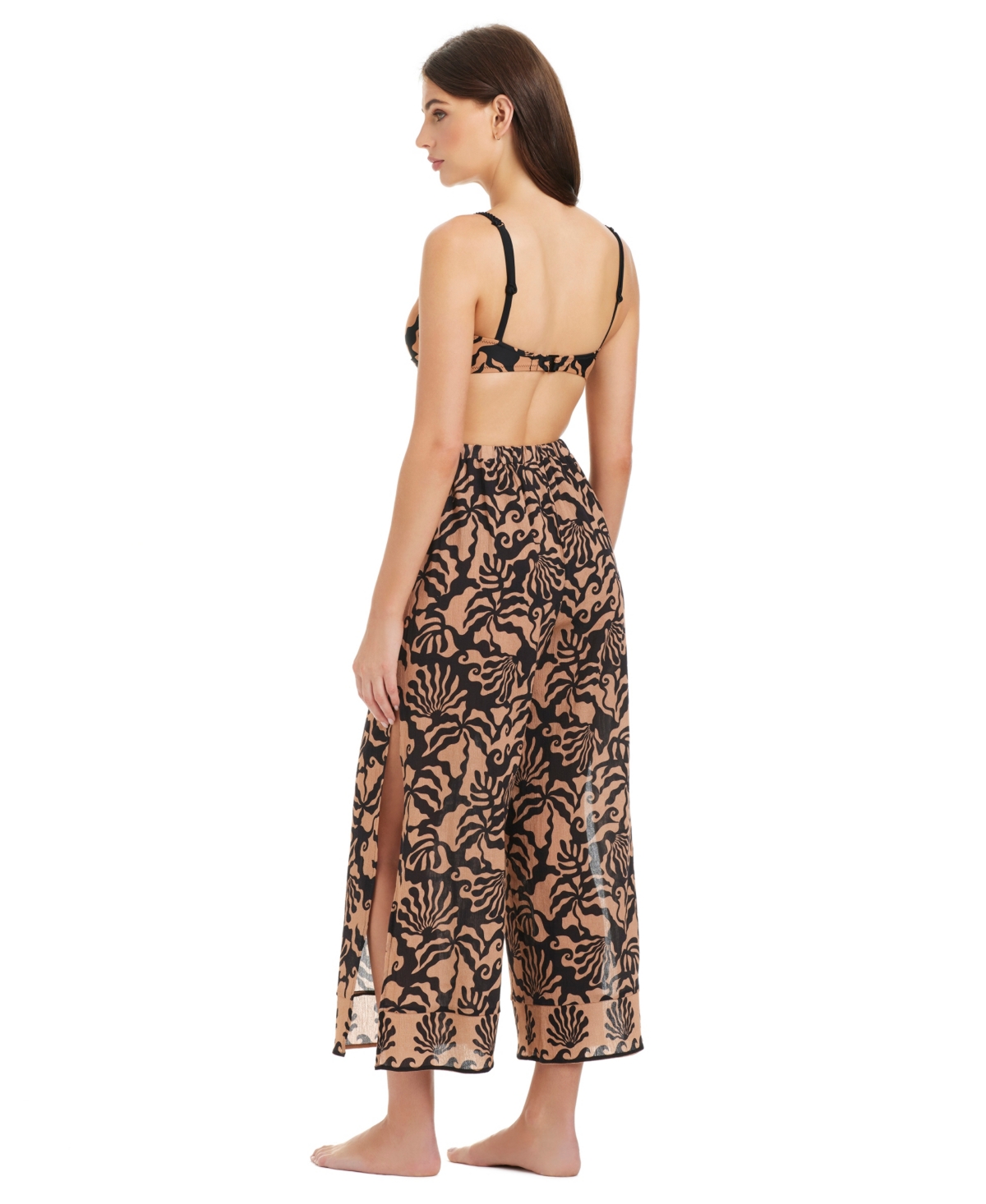 Sanctuary Women's Slit Pull-On Cover-Up Crop Pants