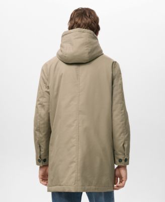 Men's Water-Repellent Hood Quilted Parka