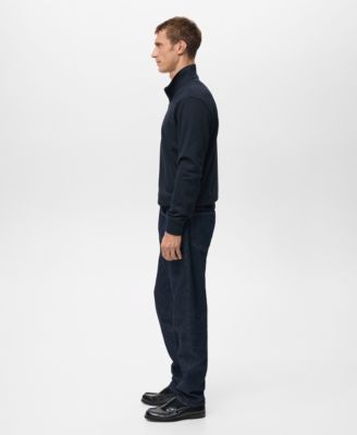 Men's Regular-Fit Zipper-Neck Sweatshirt