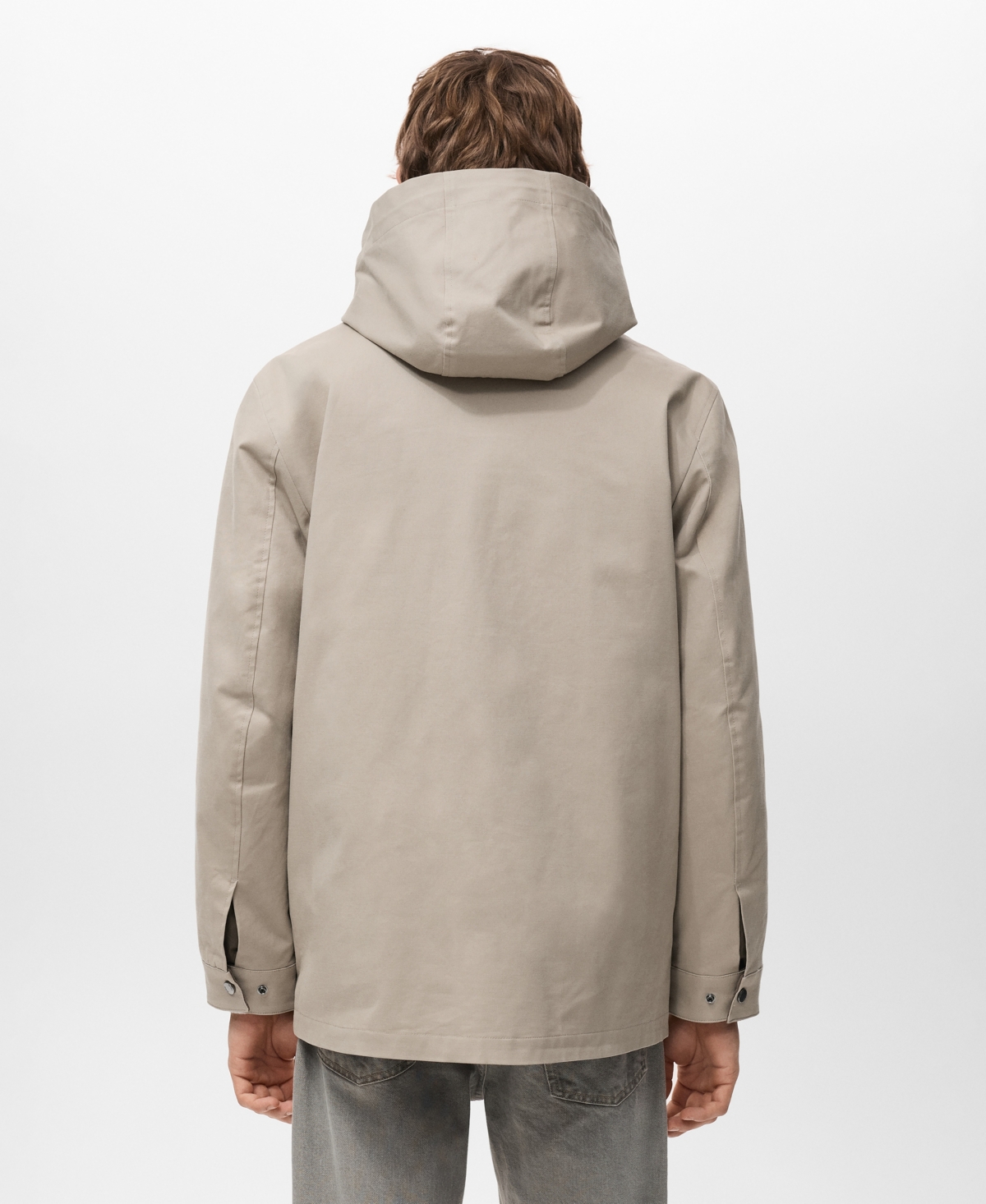 Mango Men's Detachable Inner Hood Parka