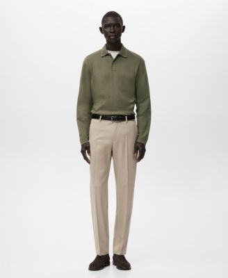 Men's Regular-Fit Knitted Polo Sweater