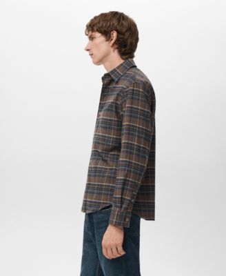Men's Cotton Flannel Checkered Shirt