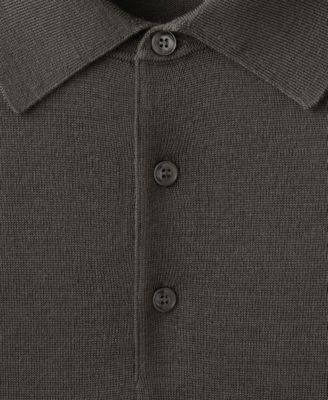 Men's Merino Wool Polo Sweater