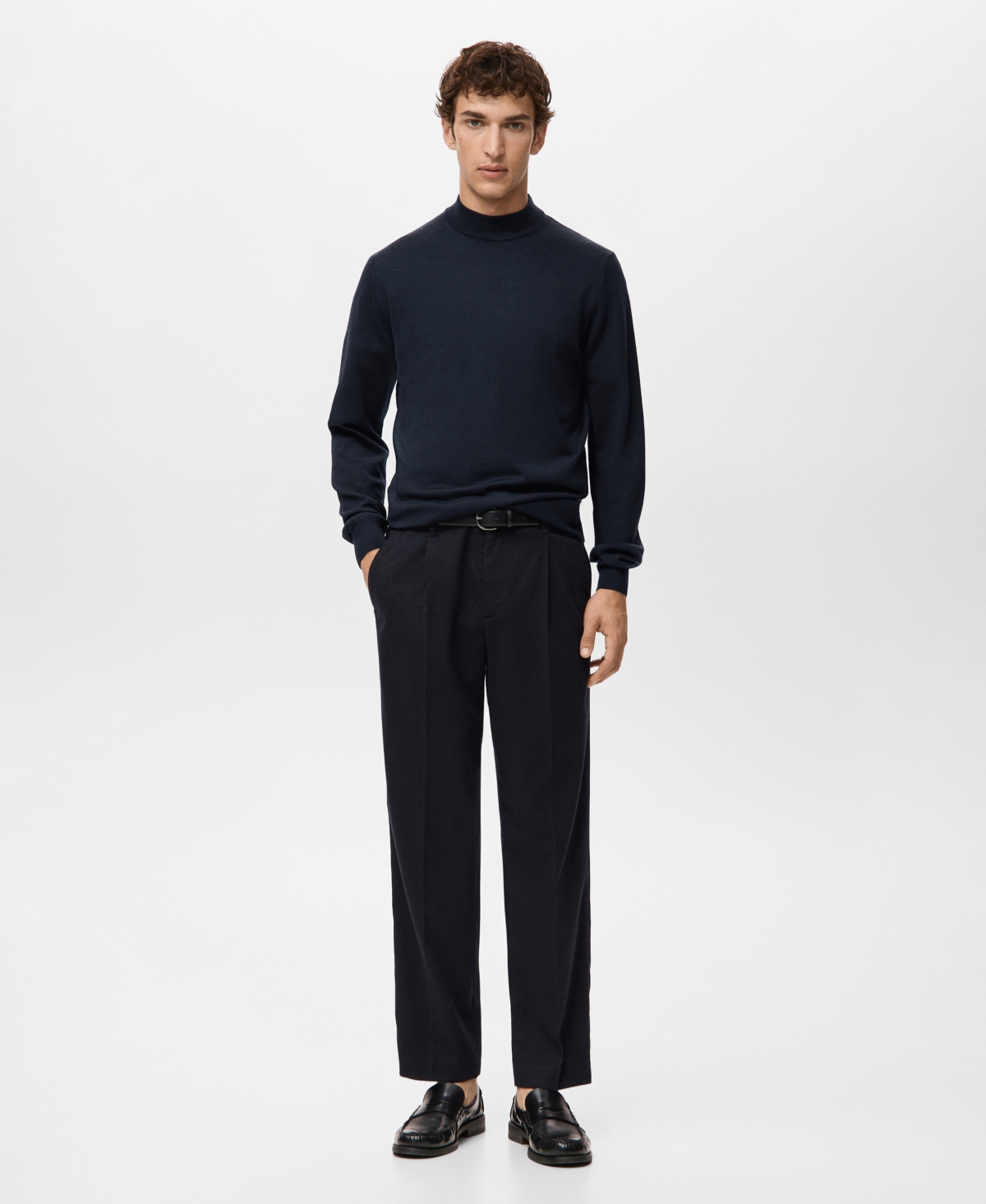 Mango Men's Wool Turtleneck Sweater